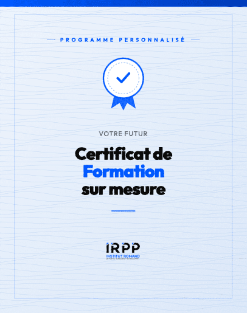 Formations continues — IRPP